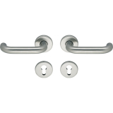 Drckergarnitur D110/KS mit Ros. PZ 72 mm, VK 9 mm, TS 40-66 mm, Edelstahl