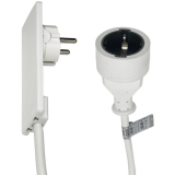 EVOline Plug-Verl�ngerung mit Schukokupplung, Kunststoff wei�