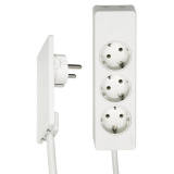 EVOline Plug-Verl�ngerung mit 3-fach Verteiler, Kunststoff wei�