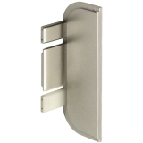 Endkappe Aktor C-Profil, Kunststoff edelstahlfarbig