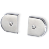 Endkappe zu Garderobenleiste Aton Breite 39 mm, H�he 40 mm, Edelstahl geb�rstet