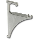 Endst�ck Fritz 1 Paar-1 St�ck links/rechts, H�he 50 mm, Kunststoff silberfarbig