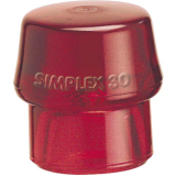 Schonhammer-Einsatz Kopfdurchmesser 50 mm Plastik rot