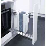 VAUTH-SAGEL Etagenauszug/Handtuchhalter, 83 x 80 x 470 mm, silber RAL 9006