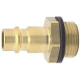 Euro Druckluft Stecknippel aus Messing mit Auengewinde 1/4\"