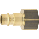 Euro Druckluft Stecknippel aus Messing mit Innengewinde 1/2\"