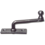 Fensterreiber m. Eisenknopf auf eckiger Platte, 20 mm, Stahl blank