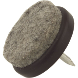 Nagelgleiter mit Filzgleiter und Einschlagstift, rund, 20, KS braun