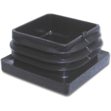 Fukappen fr Vierkantprofil, 25x25, Wandstrke 1-3mm, KS schwarz