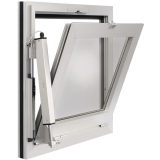 GEZE RWA 100 NT mit E250/ Hub 150 mm, Aluminium wei RAL 9016