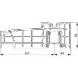 GU Thermostep 204 Grundkrper Bodenschwelle, L=6700 mm, Alu silber eloxiert
