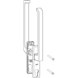 GU-937/934 HS Drehgriffgarnitur DIRIGENT, beidseitig, PZ, Alu silber eloxiert