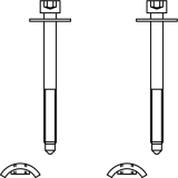GU Eckverbinder-Befestigungsset oben