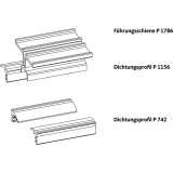 GU-937/934 HS Fhrungsschienen-Set oben P1786, L=3000 mm, silber eloxiert