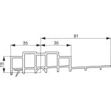 GU Thermostep 204 Aufsatzschiene 19/81 P1993, TS 88 mm, L=3300 mm