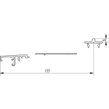 GU Thermostep 204 Trittschwellen-Set 5/177, L=5000 mm, IV78, Alu silber