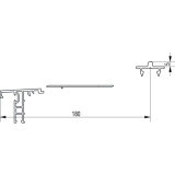 GU Thermostep 204 Trittschwellen-Set 5/180, L=5000 mm, IV88-92, Alu silber
