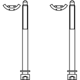 GU Thermostep Eckverbinder-Befestigungsset unten
