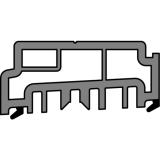 GU Thermostep/Timberstep Aufsatzschiene P1634, L=1500 mm, Kunststoff grau