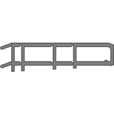 GU Thermostep/Timberstep Zwischenprofil 61 P1846, L=3300 mm, Kunststoff grau