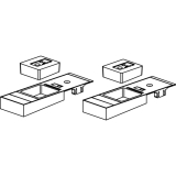 GU Timberstep Rahmen-Eckverbinder-Set unten IV68