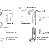 GU-937/934 HS Zubehr-Beutel Fhrungschiene P1786, Laufschiene H= 5 mm, schwarz