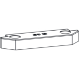 GU-966 mZ/oZ Rastplatte, Eurofalz 20x8 mm, 9V, Zink silber