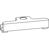 GU-966 mZ Schlieplatte, Schema C, neben Stulp schraubbar, Sonder, Zink silber