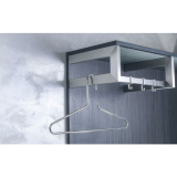 Nano Garderobenbgel rechts, B:300mm, H:150mm Edelstahl gebrstet