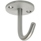 Einfach-Haken Delta Breite 50 mm, Hhe 65 mm, Edelstahl gebrstet