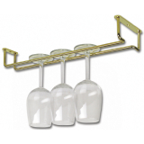 Glserhalterung  6 mm, Lnge 365 mm, Hhe 48 mm, Messing vernickelt