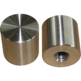 Glasklebeteller  15 mm, Edelstahl rostfrei