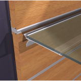 Wall Sys Glastablartrger W12, Lnge 50 mm, Aluminium natur eloxiert