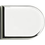 HETTICH Glast�r-Zierkappe halbrund, Kunstsoff matt vernickelt, 70713