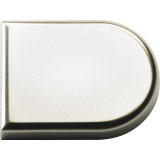 HETTICH Glast�r-Zierkappe halbrund, Kunstsoff matt vernickelt, 70713