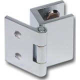 H25/R5 Glast�rscharnier, Glas 4-6; 19x25mm, Messing verchromt matt