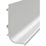 Griffmulde Aktor L-Profil horizontal, L 5000 mm, H 49 mm, Alu wei� RAL 9010