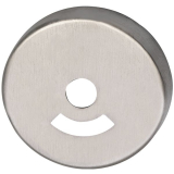 GRUNDMANN WC-Rosette  50 mm, m. Sichtschlitz u.Anschraubtrger \"U\", EdSt. matt