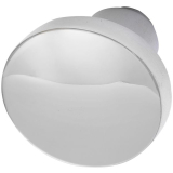 GRUNDMANN Knopfdrckerlochteil Flachform,  45 mm, Aluminium poliert