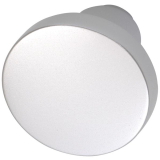 GRUNDMANN Knopfdrckerlochteil Flachform,  45 mm, Aluminium silber eloxiert