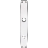 GRUNDMANN Langschild WG 1000 FAVORIT, WC90 mm fr Notffner, Alu poliert