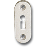 GRUNDMANN Dr�ckerrosette WG oval, sichtbar geschr., 27 x 67 x 6 mm, Alu pol(16)