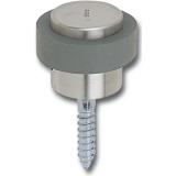 Bodentrpuffer WG,  48 mm, Hhe 38 mm, Anschlag Gummiring, silber elox.