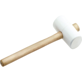 KAUFMANN Gummihammer wei Kopfdurchmesser 65 mm mit Eschenstiel