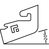 Halter zu Spree 24 OF, Kunststoff transparent