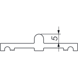 HAUTAU ATRIUM HS 300 Laufschiene Nr. 27 Holz, H=5mm, L=6500 mm, silber eloxiert