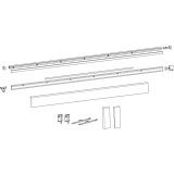 HAUTAU ATRIUM HKS 200Z/160S/SP Schienen-Set, FFB 901-1050 mm, wei