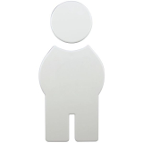 Symbol Mann selbstklebend, 71,5 x 150 mm, Nylon reinwei�