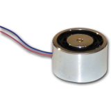 Haftmagnet m. zentraler Gewindebohrung u. freien Draht. Gr. 05, Stahl verzinkt