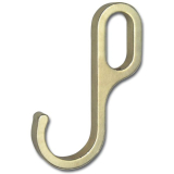 Haken HO1 f�r Oval-Schrankrohr 30 x 15 mm, Zamak verchromt